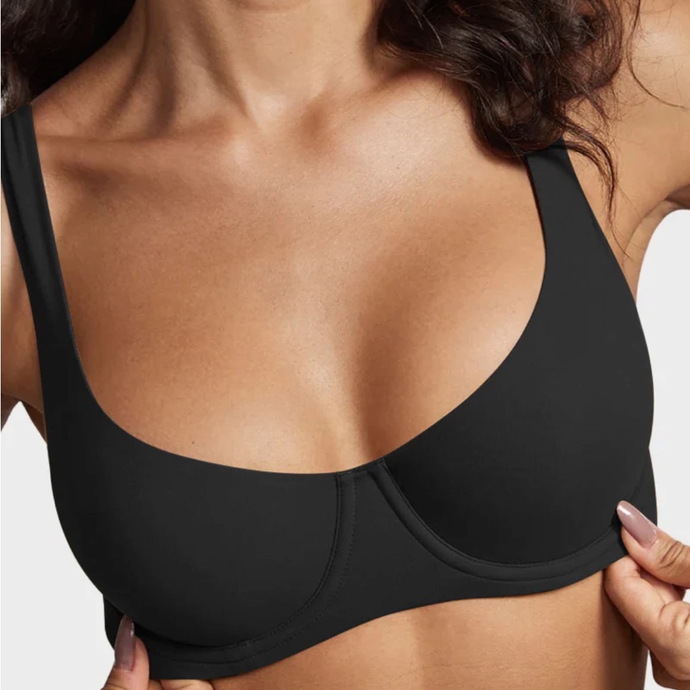 Two Shecurve Seamless Unlined Balconette Bra - 34D, Black & Nude